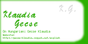 klaudia gecse business card